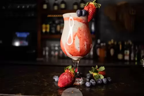 cocktail with strawberries