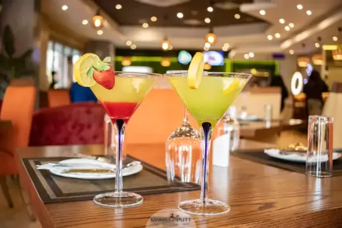 cocktails at a restaurant